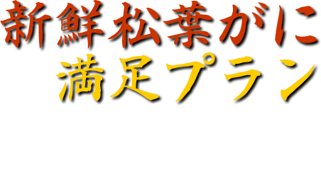 新鮮松葉ガニ　満足プラン